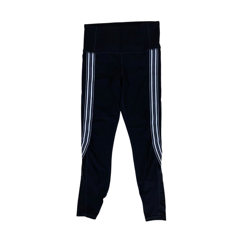 Athleta Women's XS Black Stripe Side Cropped Leggings High Waist